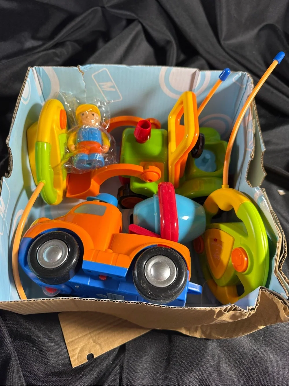 2Pk Remote Control Cars 3-5 Yr Old Truck Tractor Toddler Not In Original Box New